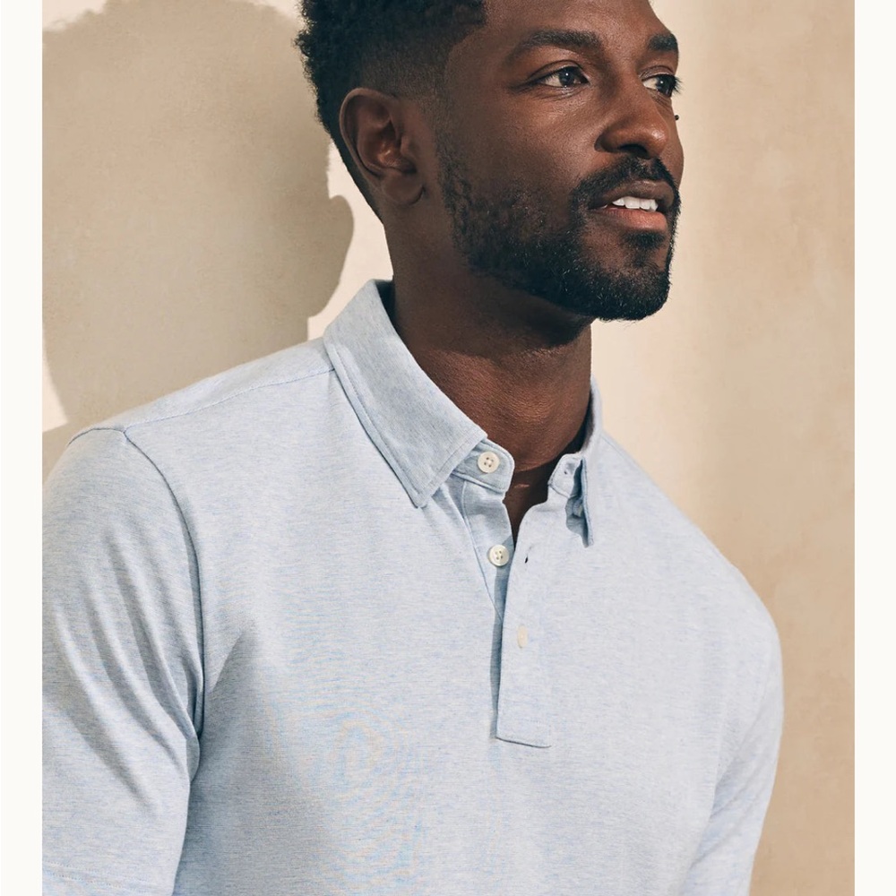 BNWT - Faherty blue polo
